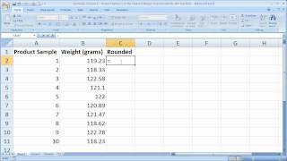 Formulas in Excel 2 - Round Numbers to Next Lowest Integer in Excel Using the INT Function