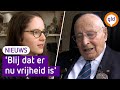 Veteraan Max Wolff (97) krijgt bedankje van scholieren