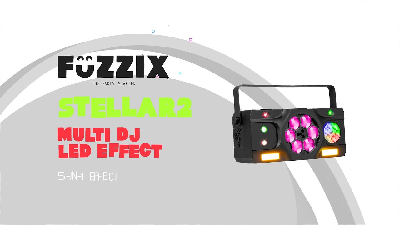 Fuzzix Lichteffekt Stellar 2 5-in-1 Bee-Eye Gobo Strobe Pattern