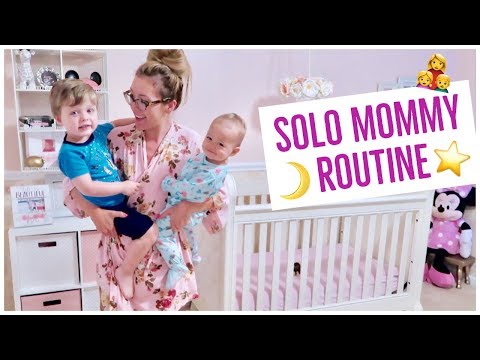 NIGHT TIME ROUTINE OF A MOM 2018 ⭐️👩‍👧‍👦🌙  | SOLO BEDTIME ROUTINE BABY + TODDLER | SUMMER Video