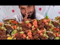 Asmr Eating Spicy Chicken Liver White Rice Extra Gravy And Salad Eating Show MUKBANG