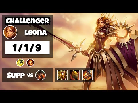 Leona Support 11.8 Challenger Gameplay Replay - S11 (1/1/9) - KOREAN