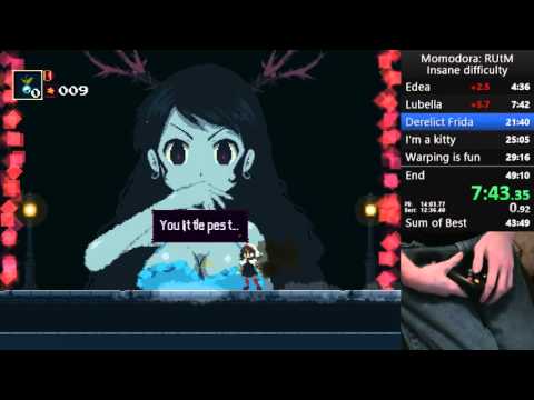 Momodora: RUtM  insane difficulty speedrun in 46:42  IGT, 43:06 RTA