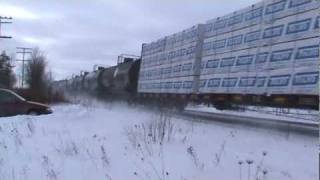 preview picture of video 'Railfanning Cardinal Ontario - January 7 2010'