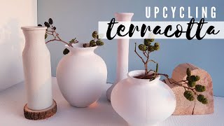 DIY Upcycling - Vasen im Terracotta Look mit Backpulver und Kreidefarbe