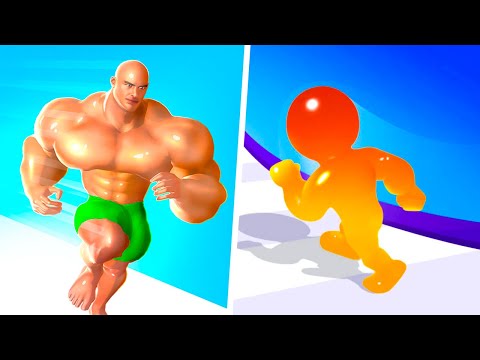 Play 1234567 Video Games Muscle Rush x Blob Giant Runner - 1⭐Max Level Gameplay Walkthrough Moblie
