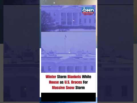 White House Covered in Snow as Massive Winter Storm Grips the United States