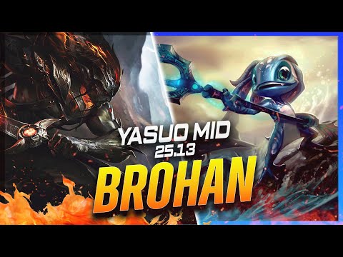 BROHAN - Yasuo vs Fizz MID Patch 25.13 - Grandmaster Yasuo Gameplay