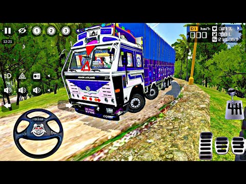 Ashok leyland heavy  truck offroad driving in bus simulator indonesia #ashokleyland |tractorgame2.0 