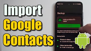How to Import Google Contacts to your Android Phone (Best Method)