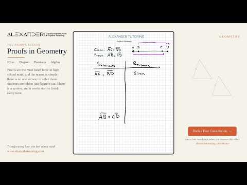 Geometry Tutoring 20 Why geometry proofs feel impossible