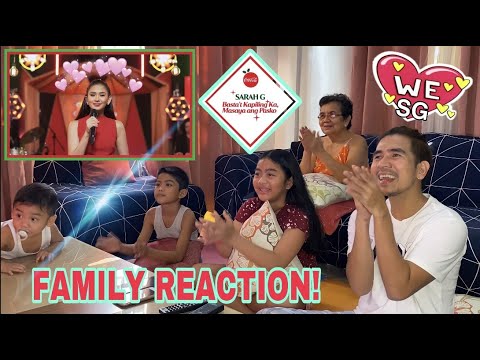 Family reacts to Makikanta with Sarah G sa "Basta't Kapiling Ka, Masaya ang Pasko"! | Santi San Juan