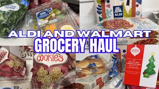 FORGOT ABOUT THIS GROCERY HAUL - ALDI AND WALMART LAST MINUTE HOLIDAY HAUL