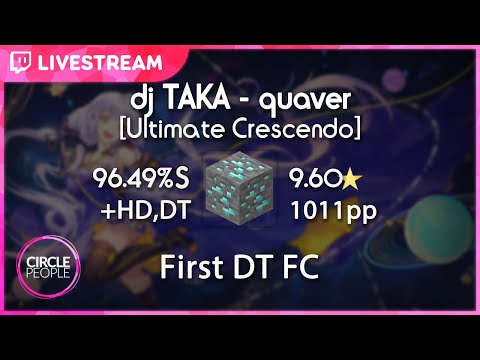 osu! | mrekk | dj TAKA - quaver [Ultimate Crescendo] HDNC 96.49% 9.61★ FC | 1011pp | 1st DT FC