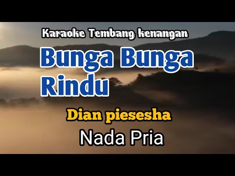 BUNGA BUNGA RINDU ~ Dian piesesha | Karaoke Nada Pria | Lirik