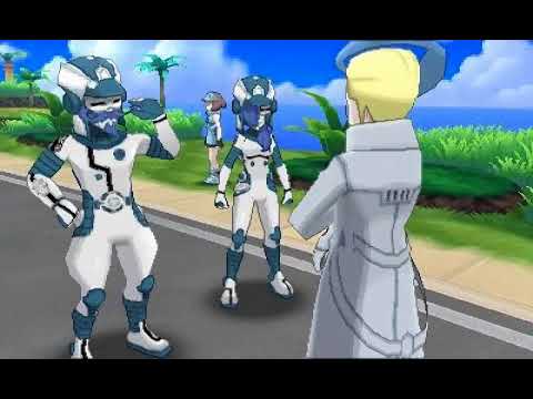 Pokemon Ultra Moon - Cutscene Ultra Recon Squad & Colress