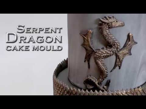 SERPENT DRAGON silicone cake icing mould SERPENT DRAGON silicone cake icing mould