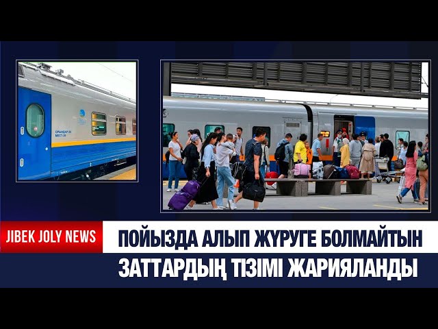 Пойызда алып жүруге тыйым салынған заттардың тізімі жарияланды