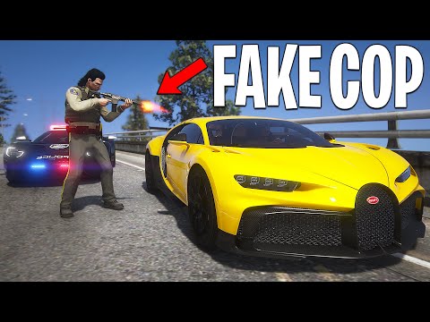 I Stole 20 Cars as Fake Cop in GTA 5 RP..