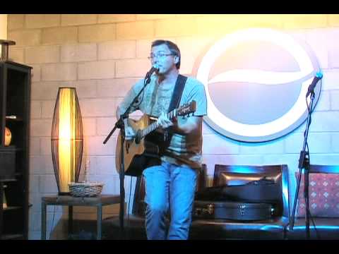 Bill Dutcher incredibly creative acoustic guitarist performing at a open mic in Arizona