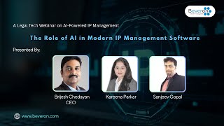 Webinar | The Role Of AI In Modern IP Management Software | Smart IP Management Software | Beveron
