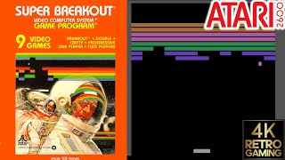 Super Breakout Atari 2600 4k Gameplay