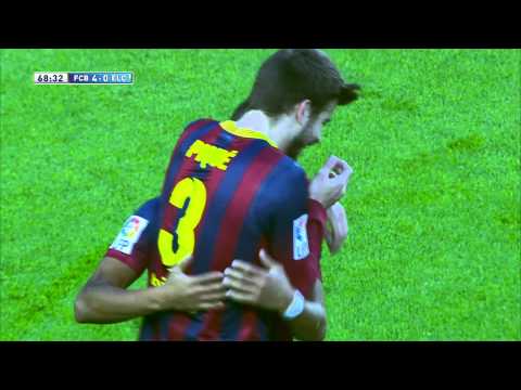Gol de Alexis (4-0) en el FC Barcelona - Elche CF - HD