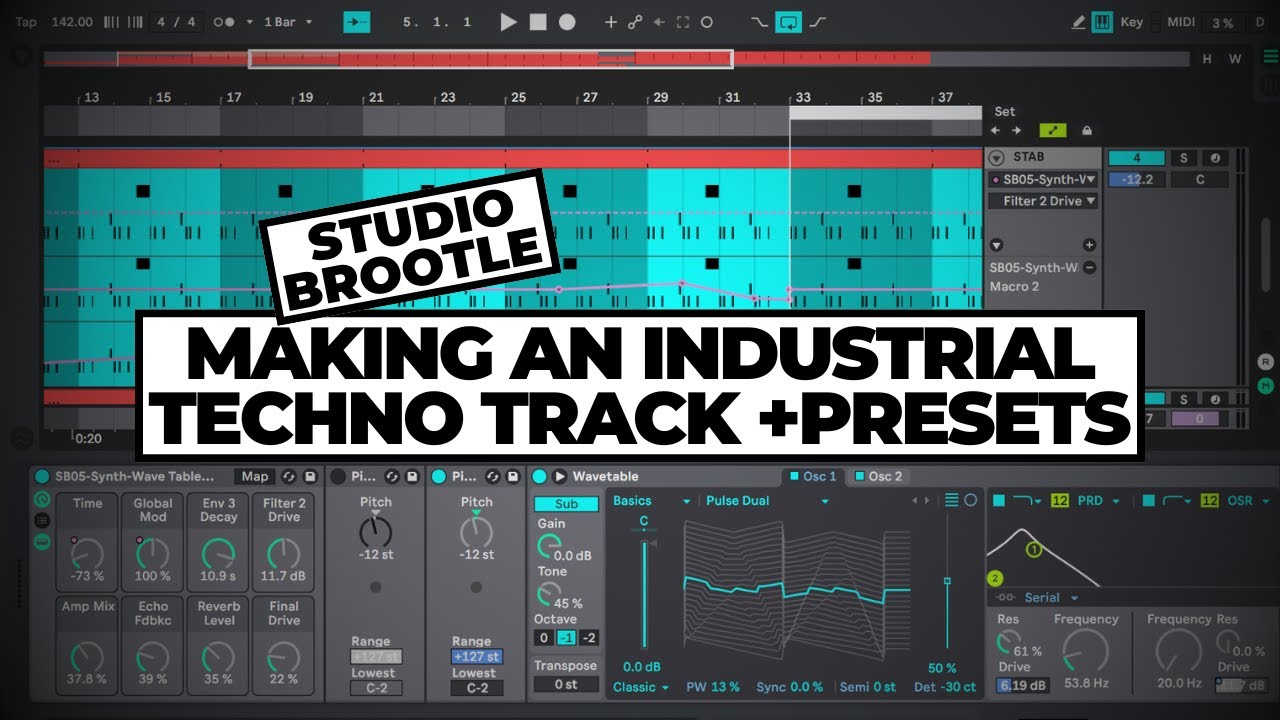 Making An Industrial Techno Track + Ableton preset pack