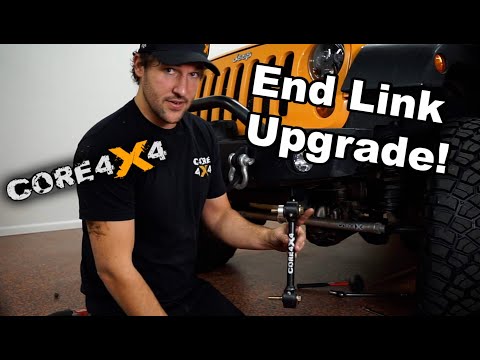 Wrangler JK Front Sway Bar End Links Install — Core 4x4