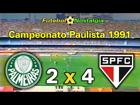 Palmeiras 2 x 4 São Paulo - 10-11-1991 (Campeonato Paulista)