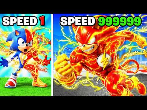 Slowest To FASTEST FLASH SONIC in GTA5!