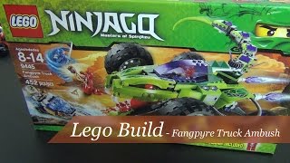 YouTube thumbnail: Let's Build - Lego Ninjago Fangpyre Truck Ambush Set #9445 - Part 1