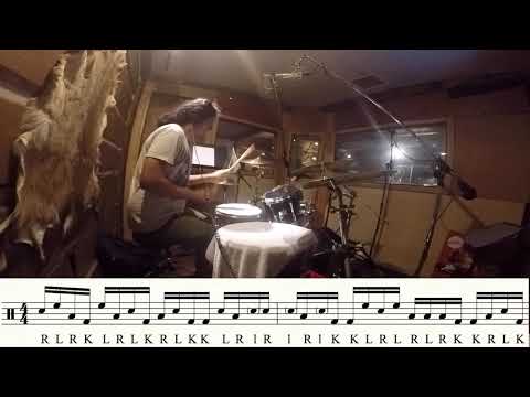The Drum Etudes #3 - 16th notes around the kit - 4 bar phrase