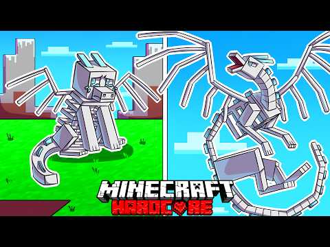 I Survived 100 DAYS as a SKELETON DRAGON in HARDCORE Minecraft!