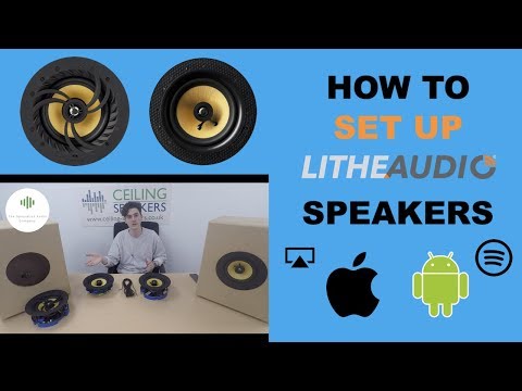 How to Set up Lithe Audio WiFi and Bluetooth Ceiling Speaker - Guide