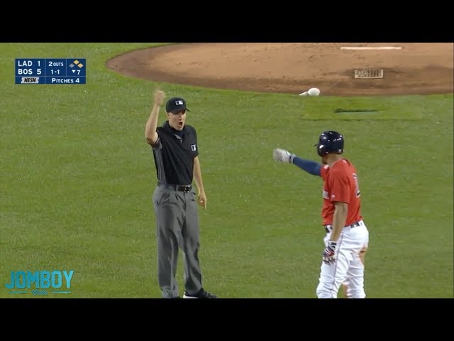 Xander Bogaerts slides into second and celebrates a double after hitting a home run, a breakdown