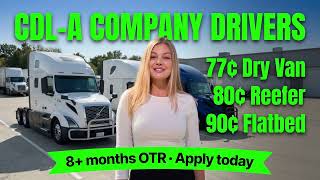 CDL A company Driver up to $3,500 a week 