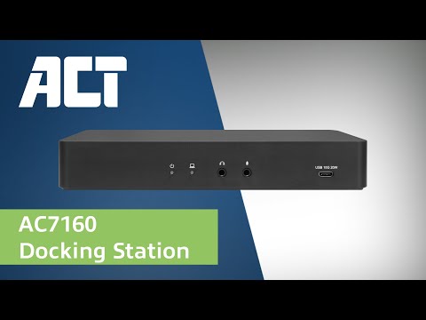 ACT USB-C Docking Station 4K, for 2 HDMI or DisplayPort monitors, DisplayLink