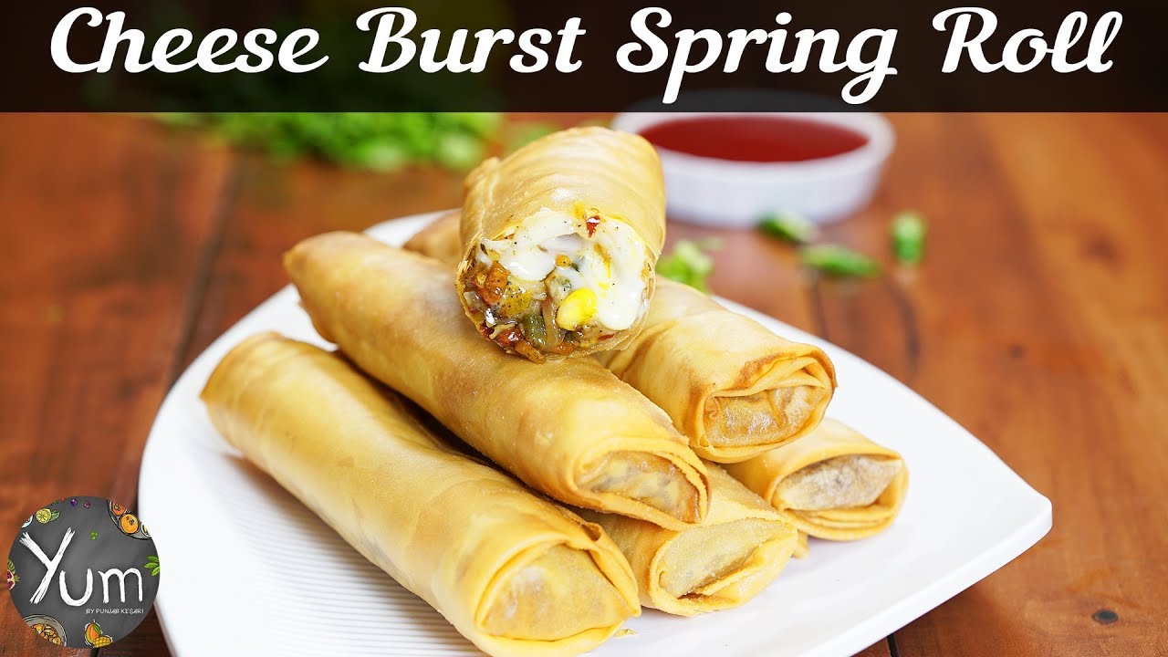 Cheese Burst Spring Roll | Cheese Burst Spring Roll Recipe