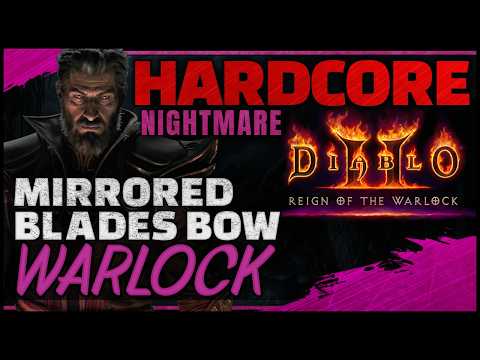 [Nightmare] HARDCORE Bow Warlock Guided Playthrough  Diablo 2 RotW