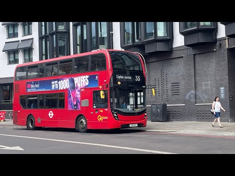 FRV. London Bus Route 35: Shoreditch - Clapham Junction. Bus: EH57 (YX16 OCO)