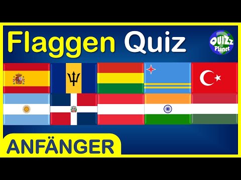 Das große Flaggen-Quiz - einfach - Deutsch - Wie gut kennst du die Flaggen, Rätsel zum Lösen, Quiz