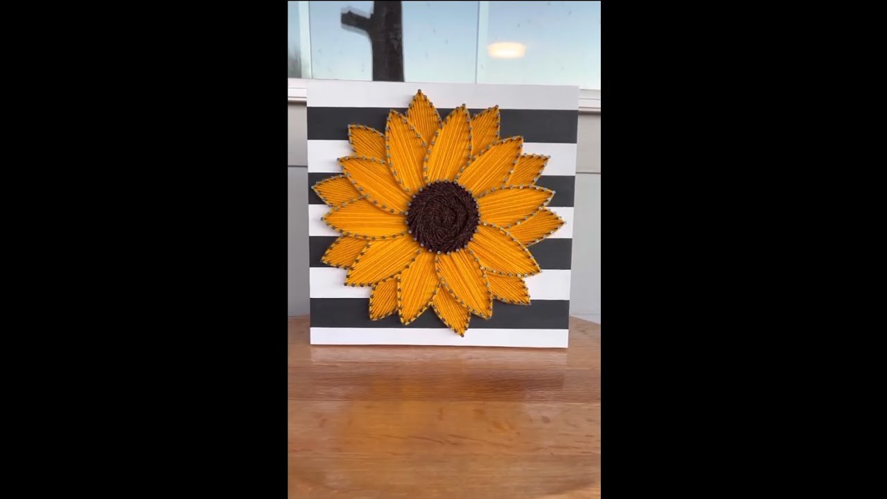 Amazing Sunflower string art | Tutorial #short