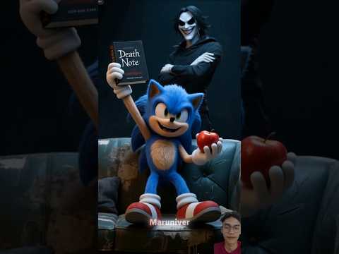 SONIC WITH THE DEATH NOTE IS UNSTOPPABLE 🔥 #sonic #SonicMeme #DeathNote #AnimeMeme #foryou #usa