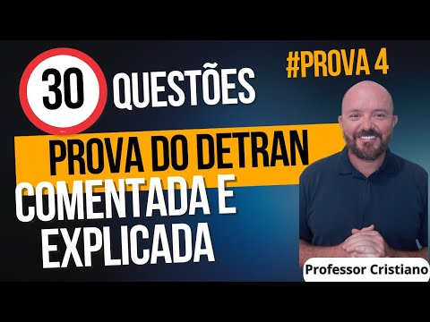 PROVA DETRAN COMENTADA SIMULADO 04  - PASSAR DE PRIMEIRA - #provadetran #simuladodetran2025