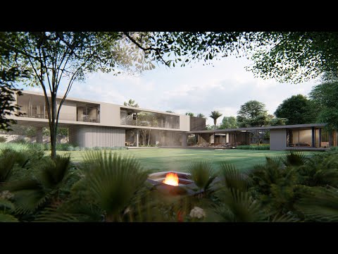 modern house - drew architects - a modern, architectural house set on a park like stand