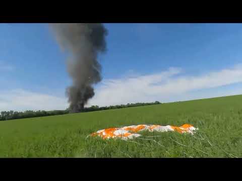 Insane helmet cam footage of a Russian Su-25 pilot ejecting from his aircraft