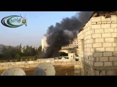 استهداف أحد مقرات لواء أبو الفضل العباس وحزب الله من قبل تجمع ألوية أحفاد الرسول جانب فندق السفير في السيدة زينب في ريف دمشق