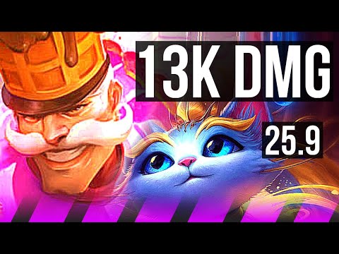 BRAUM & Varus vs YUUMI & Tristana (SUP) | 66% winrate, 13k DMG | KR Master | 25.9