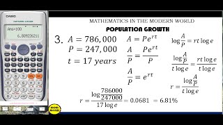 POPULATION GROWTH || FINDING THE RATE